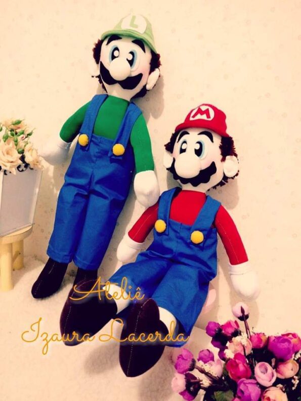 Moldes digitais Super Mário e Luigi